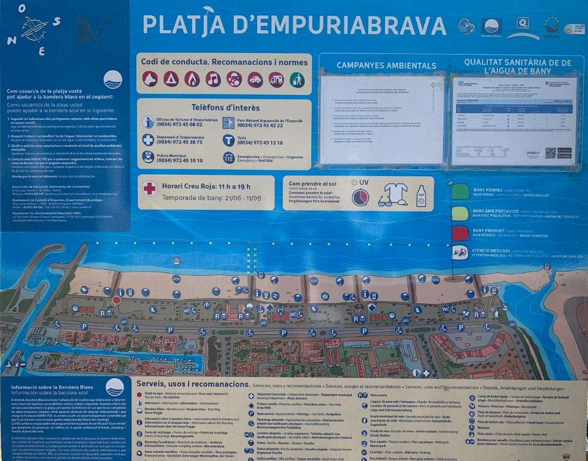 Apartamento 1ª Linea De Mar -Wifi- Aire Acondicionado Empuriabrava Dış mekan fotoğraf